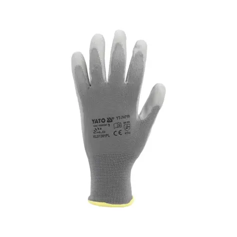 YATO YT-74719 šedá / Ochranné rukavice - Velikost L