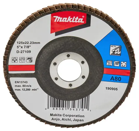 Makita D-27109 / Lamelový brusný kotouč na kov / 125mm / A80