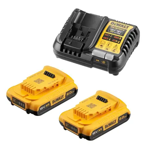 DeWALT DCB1104D2 / Sada akumulátorů s nabíječkou / 2x Aku 18 V XR Li-Ion 2.0 Ah