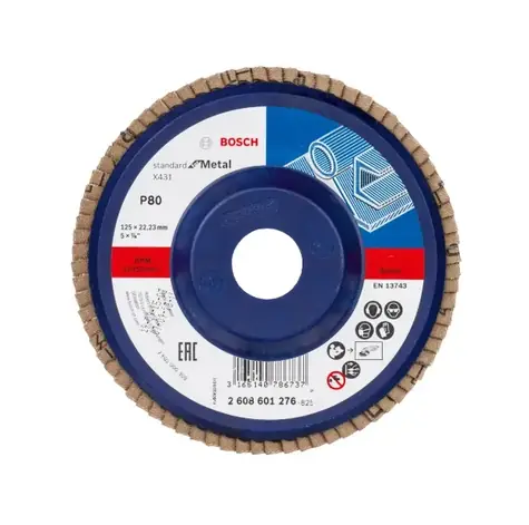 BOSCH 2608601276 / Lamelový brusný kotouč P80 / 125x22.23 mm