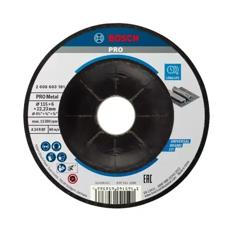 BOSCH 2608603181 / Brusný kotouč na kov / 115x22.23 mm