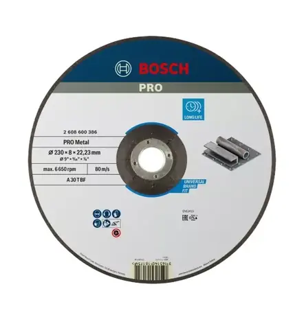 BOSCH 2608603184 / Brusný kotouč na kov / 230x22.23 mm