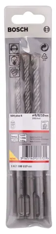 BOSCH Robust Line SDS-plus-5 3ks /  Sada vrtáků / 3dílná do kladiv / beton / kámen / 6-10 x115mm