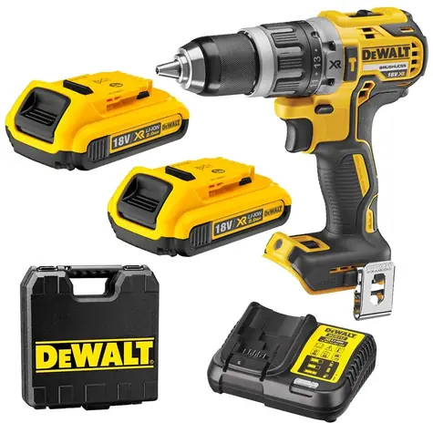 DeWalt DCD796D2 / Aku Kompaktní příklepová vrtačka šroubovák s bezuhlíkovým motorem / 18V XR Li-Ion / 2x 2.0Ah