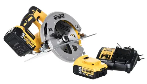 DeWalt DCS570P2 / Aku kotoučová pila / 18 V XR Li-Ion / kotouč 184mm / 2x 5.0Ah / kufr