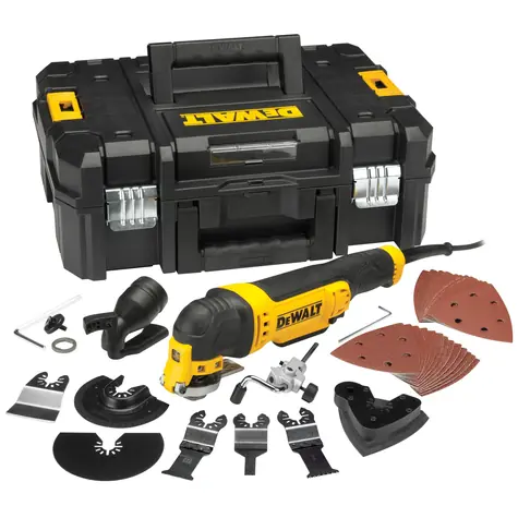 DeWalt DWE315KT / Oscilační multibruska s příslušenstvím / 300W / 22000 k-min