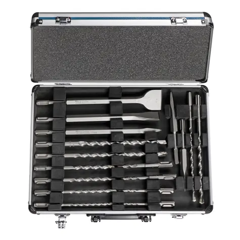 Makita D-42444 / Sada sekáčů a vrtáků s SDS-plus v kufru 17ks