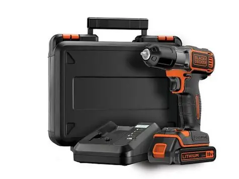 Black&Decker ASD18K-QW / Aku vrtačka jednorychlostní  / 18 V / 1x 1.5 Ah / kufr