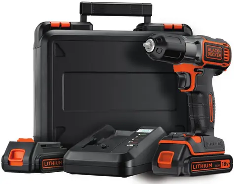 Black&Decker ASD18KB / Aku vrtačka Autosense / 18 V / 2x 1.5 Ah