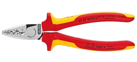 Knipex 9778180 Kleště na kabelové koncovky izolované 180mm / 1000V VDE 