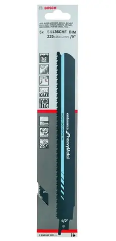 BOSCH S 1136 CHF Endurance - Pilový list do pily ocasky 5ks