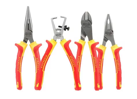 Stanley MaxSteel VDE 4-84-489 / sada kleští / kombinační|půlkulaté|štípací|odizolovávací / 4ks