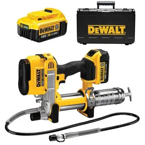 DeWalt DCGG571M1 / Aku Mazací lis / 18V / Li-ion / 1x4.0Ah / Výstupní tlak 690 bar | 10.000 PSI 