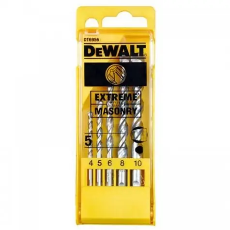 DeWalt EXTREME DT6956 / Sada vrtáků do zdiva / Průměr 4-10 mm / 5ks