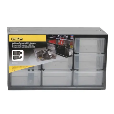 Stanley 1-93-978 / organizer zásuvkový / rozměry: 36.5 x 21 x 15.5 cm / 9 zásuvek