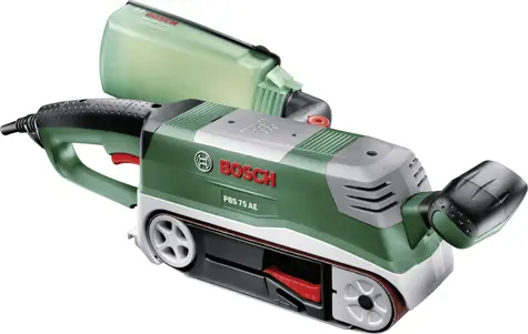 BOSCH PBS 75 AE Set / pásová bruska / 750W / brusná plocha 76x165 mm / rychlost 350 m-min