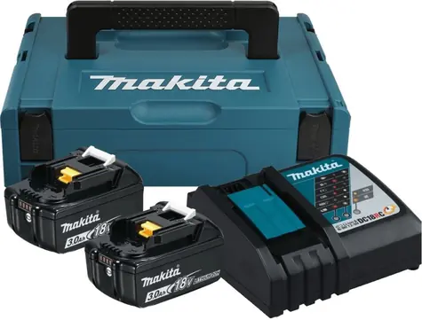 Makita 197952-5 Nabíjecí sada - 2x Baterie BL1830B | Nabíječka DC18RC | Systainer
