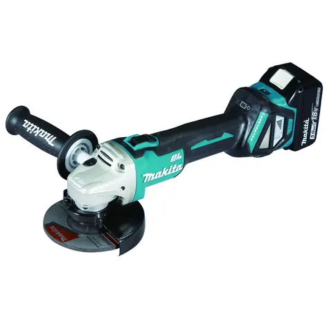 Makita DGA511RTJ / Aku Úhlová bruska / 18V / 5.0 Ah / Li-ion / Průměr 125mm / 10.000 ot-min 