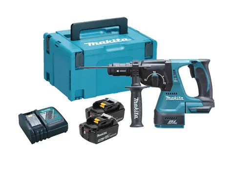 Makita DHR243RTJ / Aku Vrtací kladivo / 18V / 2x5.0Ah / Li-ion / 950 ot-min / 4700 příklepů-min / 2.0J