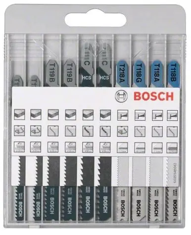 BOSCH 2607010630 / Sada pilových plátků pro kmitací pily na dřevo a kov (10 ks)
