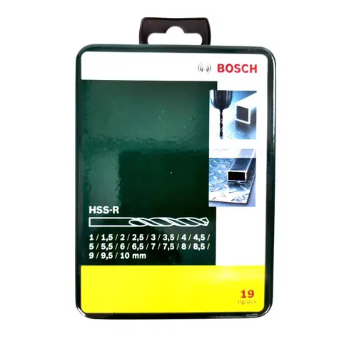 BOSCH 2607019435 / Sada vrtáků do kovu / HSS-R / 1-10 mm / 19 ks