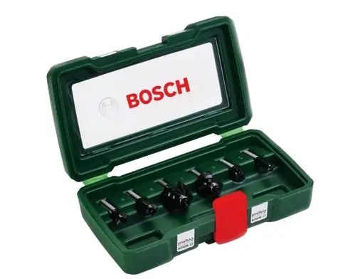 BOSCH 2607019464 / Sada fréz / HM / průměr stopky 6 mm / 6 ks