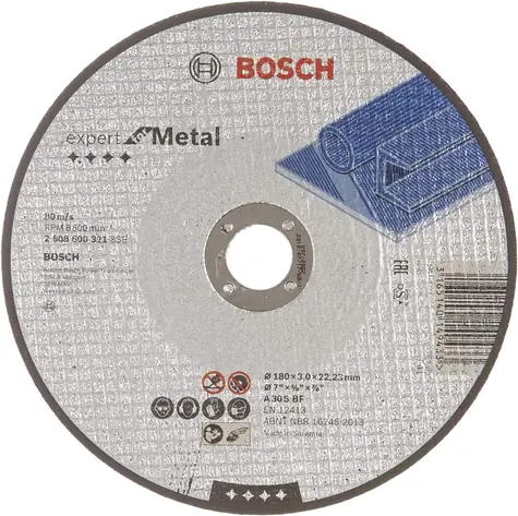BOSCH 2608600321 / Řezací kotouč na kov / Průměr 180 x 22.23 mm / Šířka řezu 3 mm