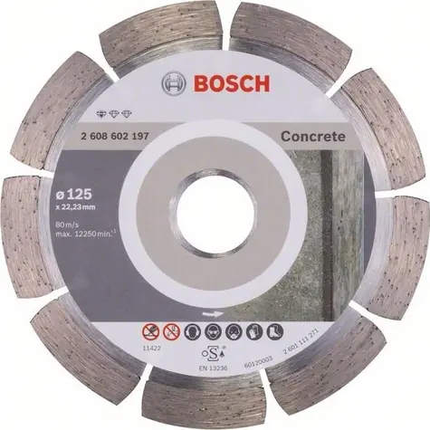 BOSCH 2608602197 / Diamantový řezací kotouč / Průměr 125 x 22.23 mm / Šířka řezu 1.6 mm