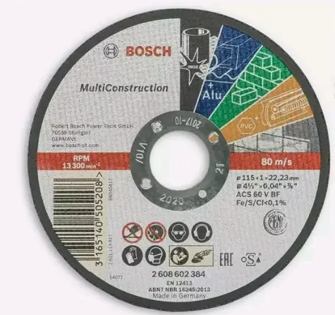 BOSCH 2608602384 / Víceučelový řezací kotouč / Průměr 115 x 22.23 mm / Šířka řezu 1 mm