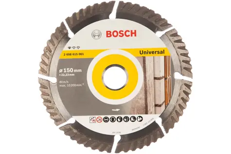 BOSCH 2608615061 / Víceúčelový diamantový řezací kotouč / Průměr 150 x 22.23 mm / Šířka řezu 2.4 mm