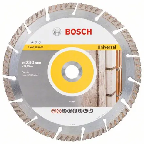 BOSCH 2608615065 / Víceúčelový diamantový řezací kotouč / Průměr 230 x 22.23 mm / Šířka řezu 2.6 mm