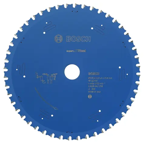BOSCH 2608643058 / Pilový kotouč na ocel / Průměr 230x25.4 mm / Šířka řezu 2 mm / Počet zubů 48