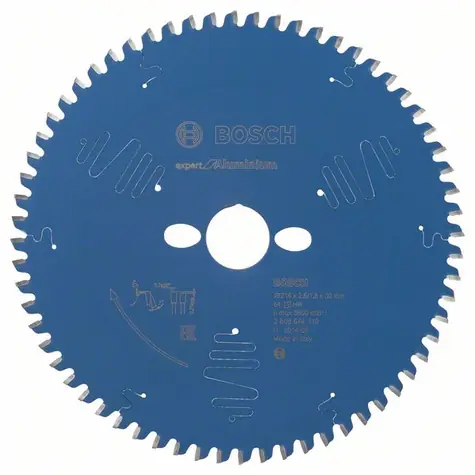 BOSCH 2608644110 / Pilový kotouč na hliník / Průměr 216x30 mm / Šířka řezu 2.6|1.8 mm / Počet zubů 64