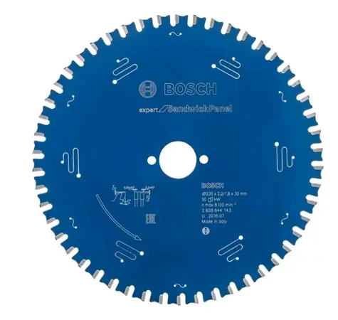 BOSCH 2608644143 / Pilový kotouč na sendvičové panely / Průměr 235x30 mm / Šířka řezu 2.2 mm / Počet zubů 50