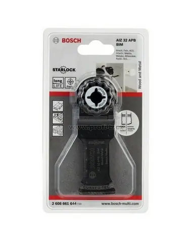 BOSCH 2608661644 / Ponorný pilový list na dřevo a kov / BiM / Šířka 32 mm / Hloubka 50 mm / Rozteč zubů 1.3 mm