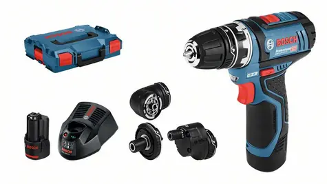BOSCH GSR 12V-15 FC / Aku vrtaci šroubovák s příslušenstvím / 12V / 2.0Ah / 10 mm sklíčidlo / 1300 ot-min / 30 Nm