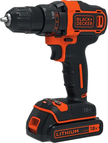Black&Decker BDCDD186K-QW / Aku Vrtačka / 18V / 1.5Ah / 10mm sklíčidlo / 1400 ot-min / 40 Nm