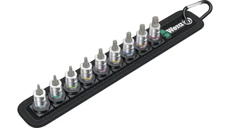 WERA Belt A 3 TORX HF / sada zástrčných nástavců Zyklop TORX / s přidržovací funkcí / upínací část 1|4