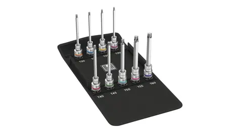 WERA 8767 C TORX HF 3 / sada bitových nástavců Zyklop TORX / s přidržovací funkcí / upínací část 1|2