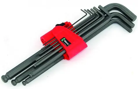 WERA 950|9 Hex-Plus 6 / Sada zástrčných klíčů / metrická / BlackLaser