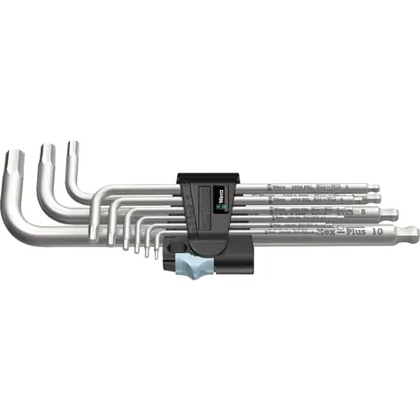 WERA 3950|9 Hex-Plus Stainless 1 / Sada zástrčných klíčů / metrická / nerezová ocel