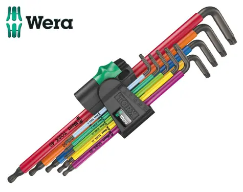 WERA 967|9 TX XL Multicolour HF 1 / Sada dlouhých zástrčných klíčů s přidržovací funkcí