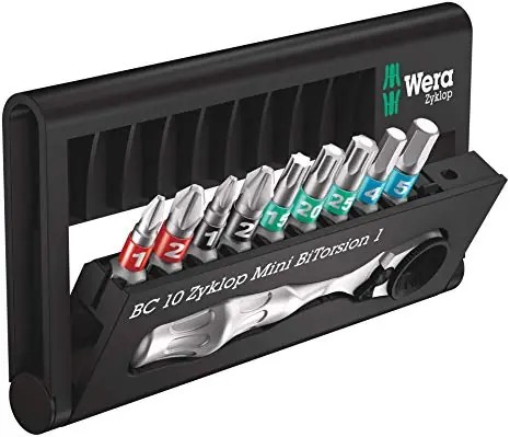 WERA Bit-Check 10 Zyklop Mini BiTorsion 1 / Račna s bity