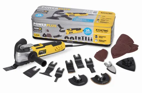 PowerPlus POWX1347MC / Multifunkční nástroj s příslušenstvím / 300W / 22.000 ot-min