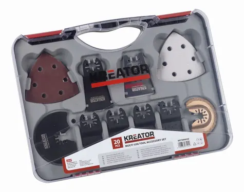 KREATOR KRT990050 / Sada příslušenství pro multifunkční brusky (20 ks) 