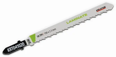 KREATOR KRT041020 / Pilový plátek na lamino / BIM / Upínání T / Délka čepele 100 mm / Rozteč 2.5 mm / 10 TPI / 2 ks