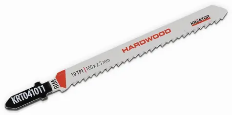 KREATOR KRT041011 / Pilový plátek na tvrdé dřevo / BIM / Upínání T / Délka čepele 100 mm / Rozteč 2.5 mm / 10 TPI / 2 ks