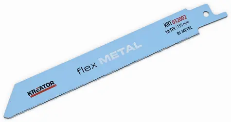 KREATOR KRT032002 / Pilový plátek pro ocasovou pilu na kov / BIM / Délka čepele 150 mm / 18 TPI / 2 ks