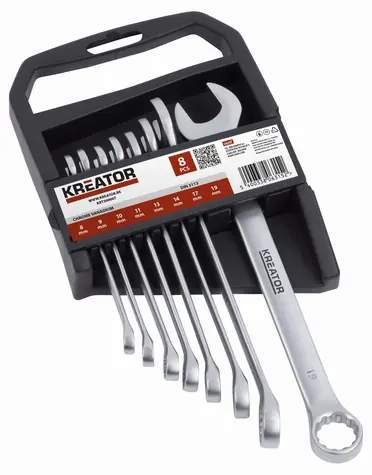 KREATOR KRT500007 / Sada očkoplochých klíčů / 8-19 mm / 8 ks 