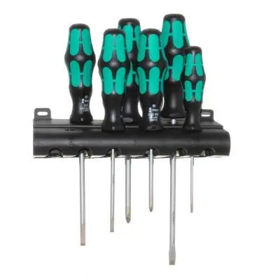 WERA 334|6 / Sada šroubováků se stojánkem Kraftform Plus Lasertip + stojánek